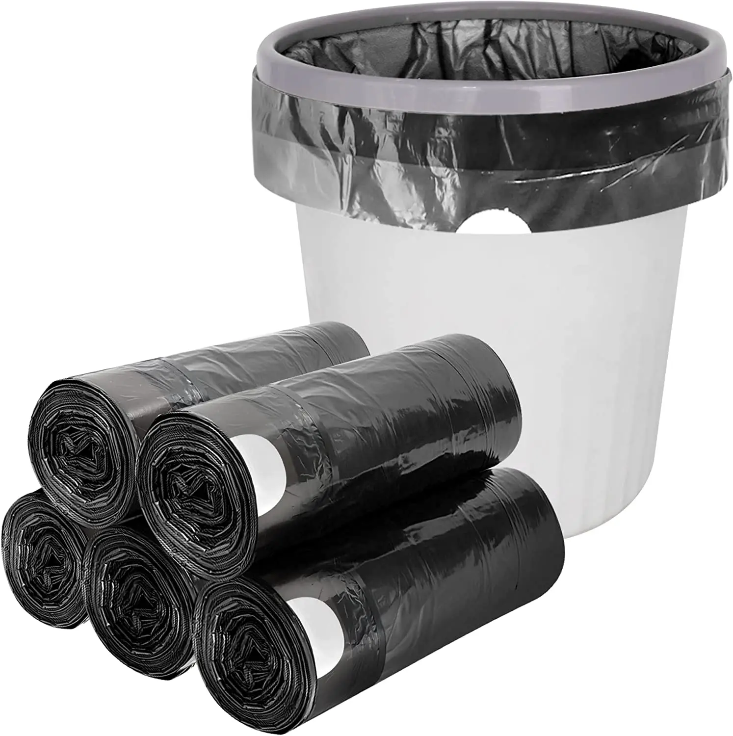 Wholesale Price Trash Bags Plastic Garbage Bags With Drawstring Disposable Trash Can Liners For Kitchen Bedroom