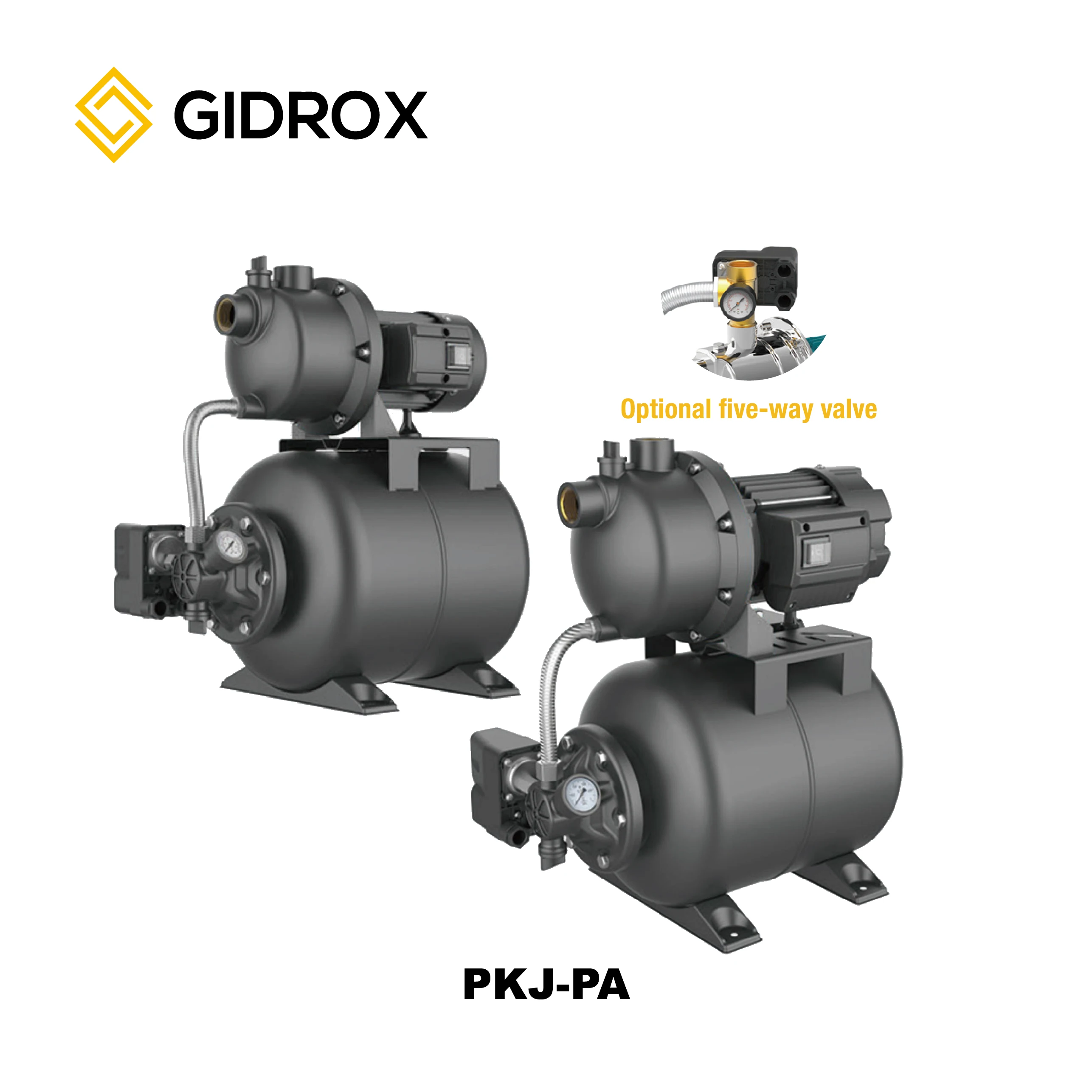 1000w  Plastic pump head  jet pump Automatic water booster pump system  With Pressure Tank for home garden