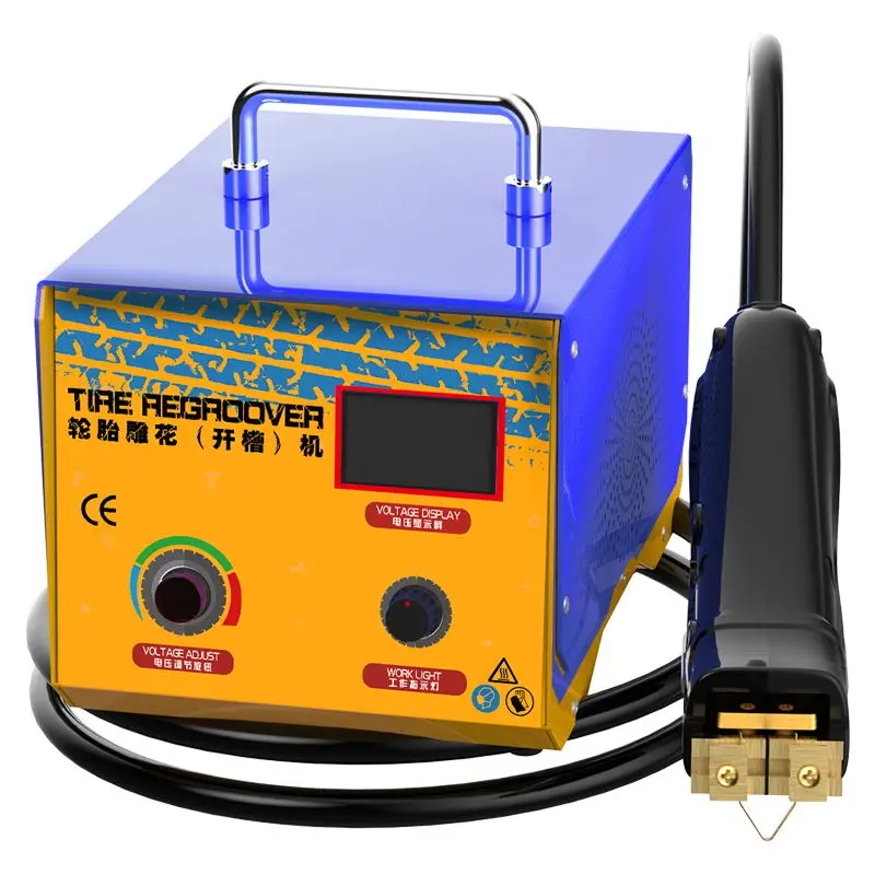 Portable truck rubber tyre regroover machine