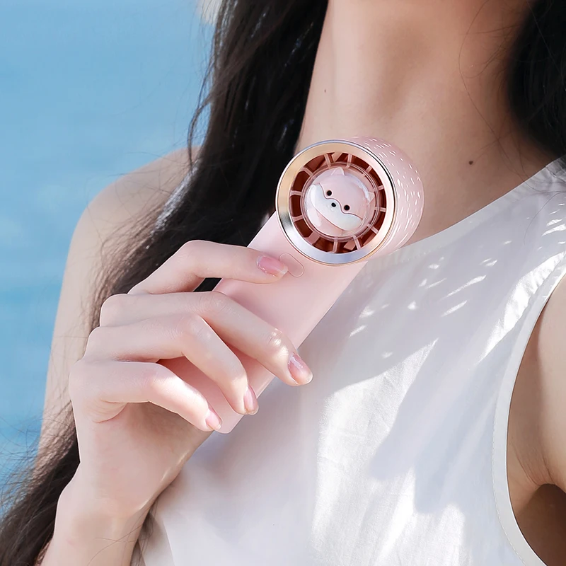 Handheld fans small cute Japan Korea rechargeable hand fan usb bladeless