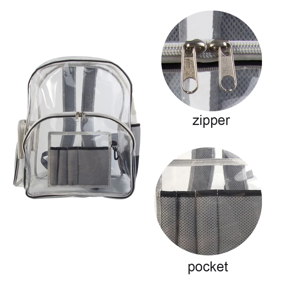 Factory Customized Heavy Duty Clear Transparent Backpack for Women Girl for School Travel for pet