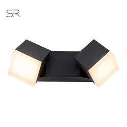 Waterproof IP54 double head adjustable angle up and down outdoor garden modern decorative wall lamp