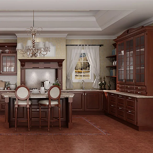 HZ North American Custom Kitchen Solid Wood Light Luxury Furniture Shaker Classic Kitchen Cabinet