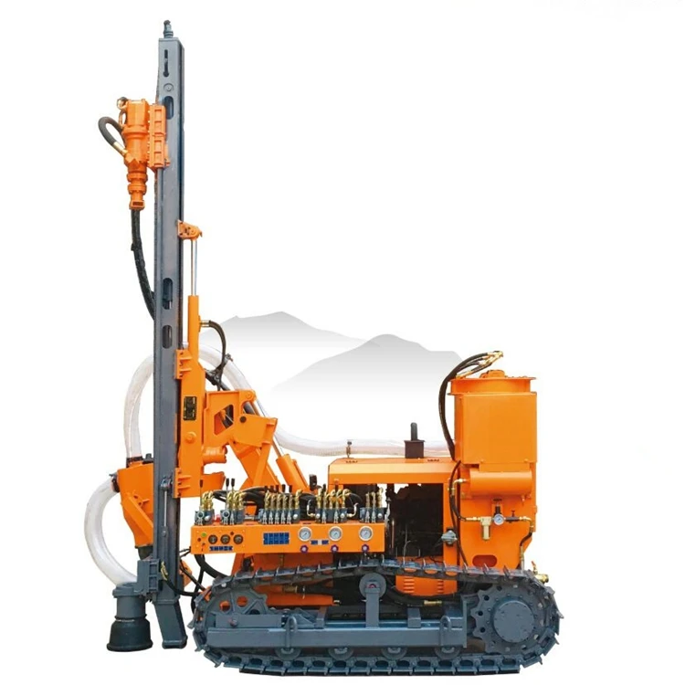 HENGWANG HW410 90mm blast hole drilling rig in underground mining and