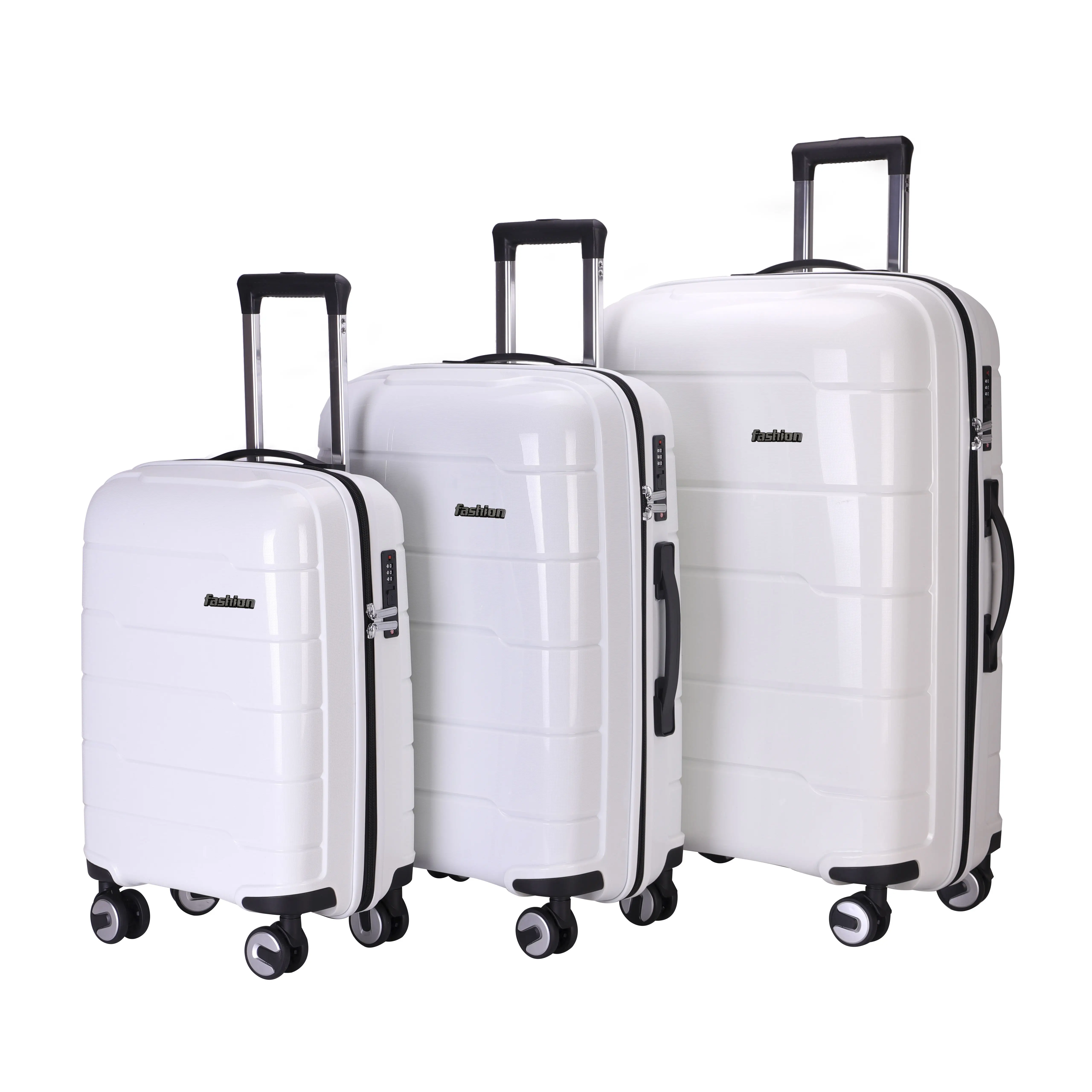 KOOWO Classic Style Cheap Price PP luggage Wholesale  Large Capacity for Long Trip Suitcase Sets