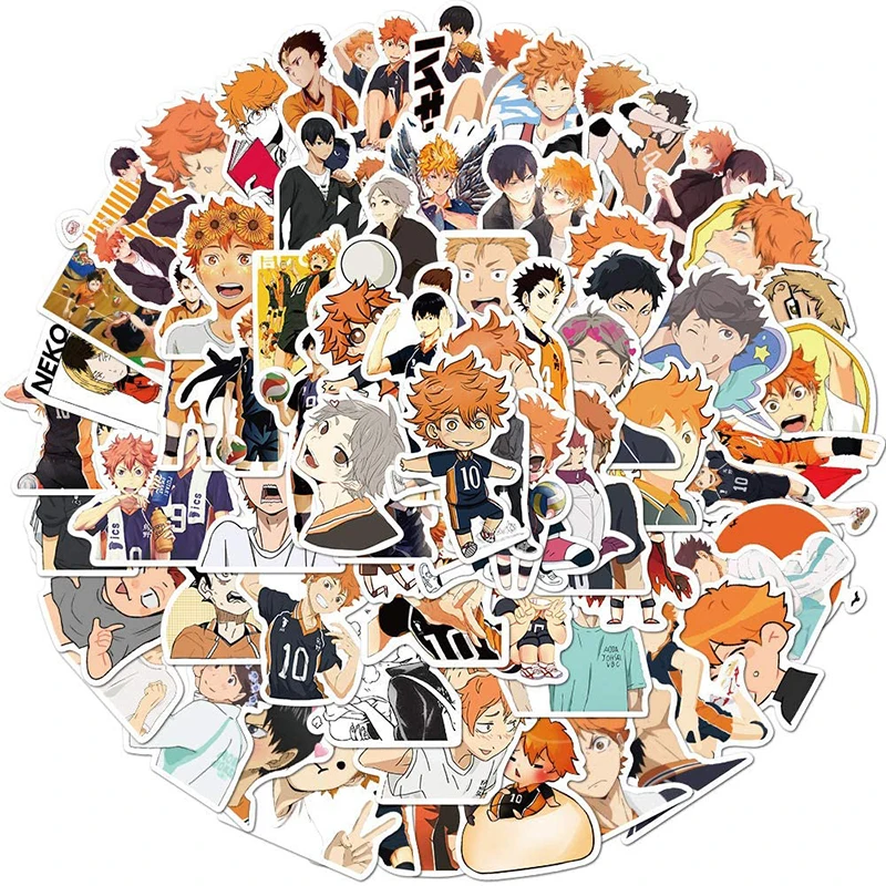 
Haikyuu!! Comic cartoon stickers waterproof vinyl laptop decal stickers graffiti patch for laptop/water bottle/computer/luggage 