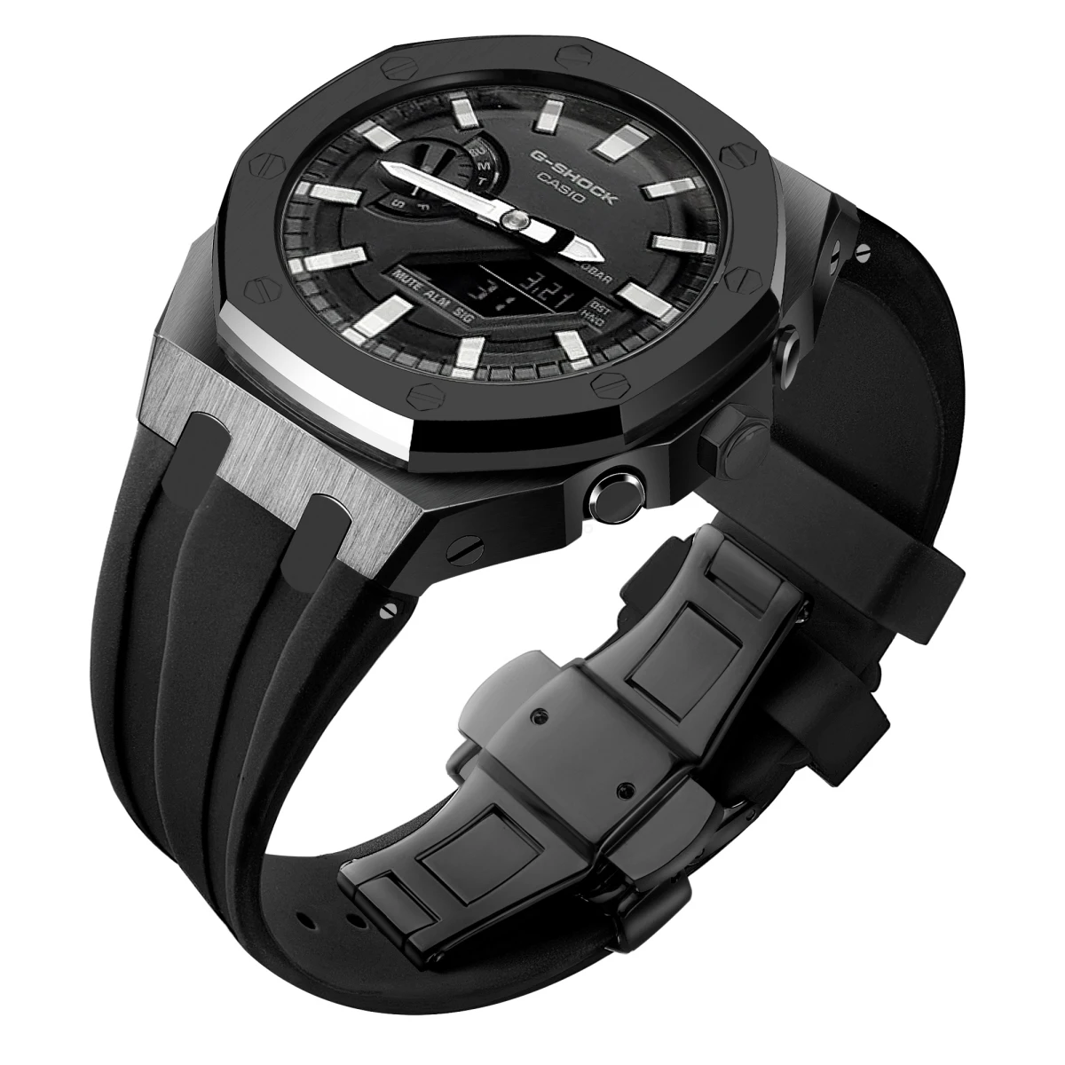 Ga2100 Mod Metal Case Luxury Watch Band 316L Stainless Steel Modification Watch Case For G Shock Ga2100 Rubber Strap