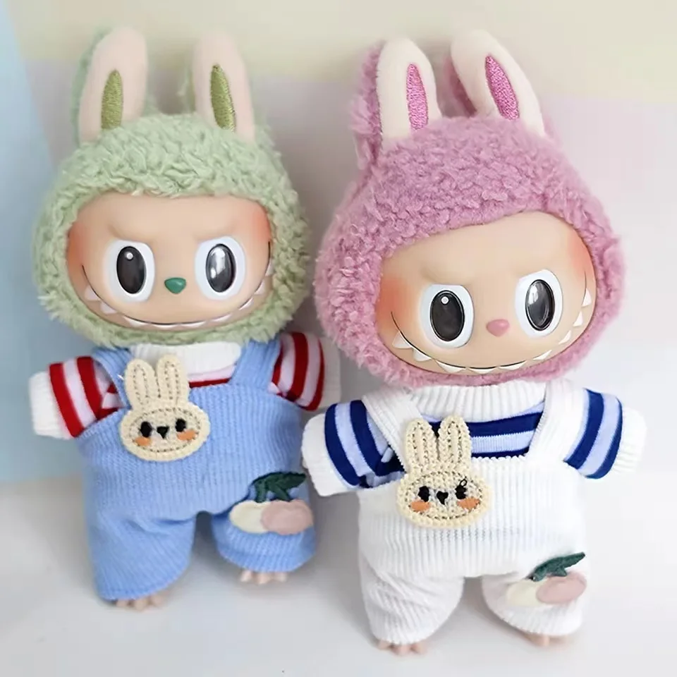 Labubu PVC Doll Clothes Fashion Hoodies with Cute Decoration Color Match Accessories by Japanese Animation Source