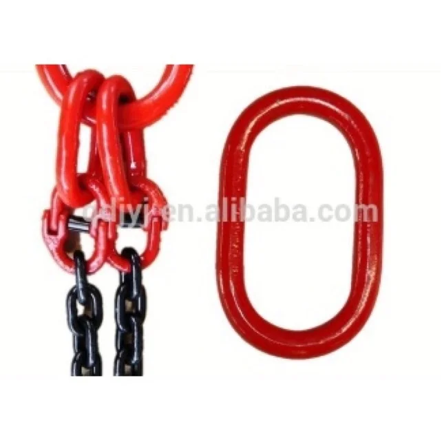 Master link assembles DIN 5688 yellow color powder painted master link