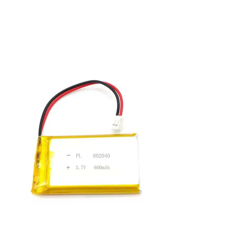 Литий-полимерный ионный аккумулятор 3,7 в 600 мАч 802040 с разъемом JST 2,0 мм