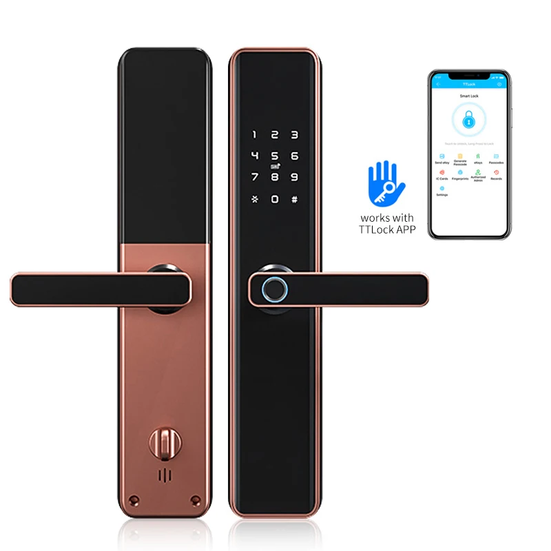 Youhe m1 Outdoor wifi TUYA APP Remote Safety Smart Fingerprint Door Lock With Ttlock