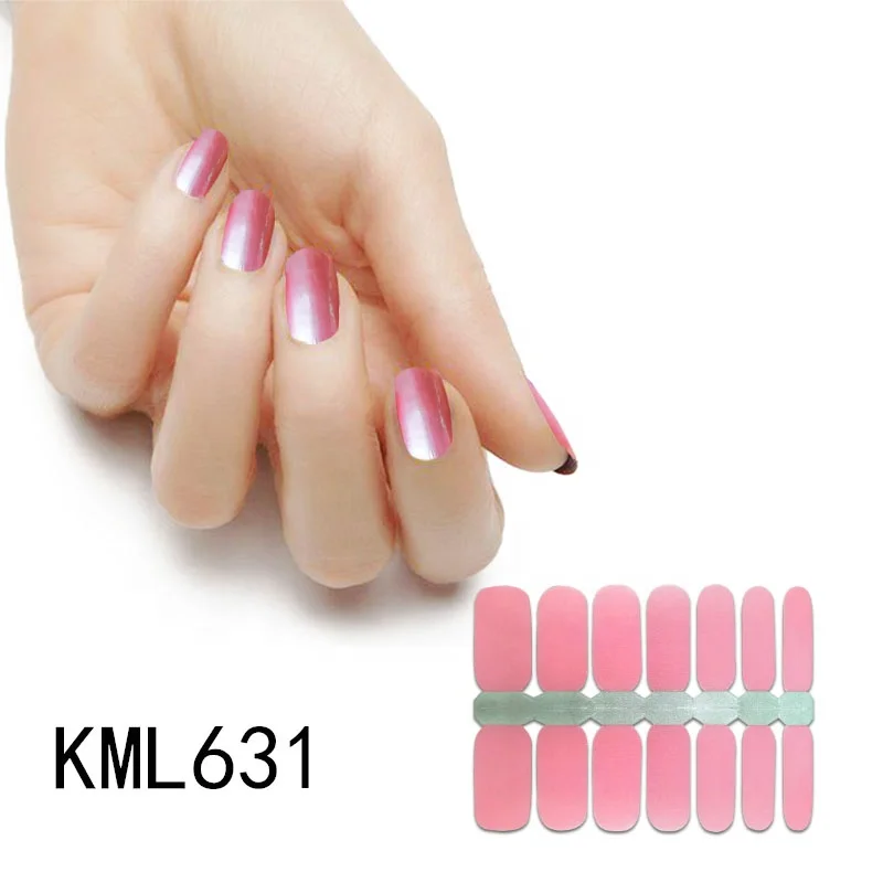 QY Solid Color Nail Wraps Custom Nail Stickers Nail Polish Strips