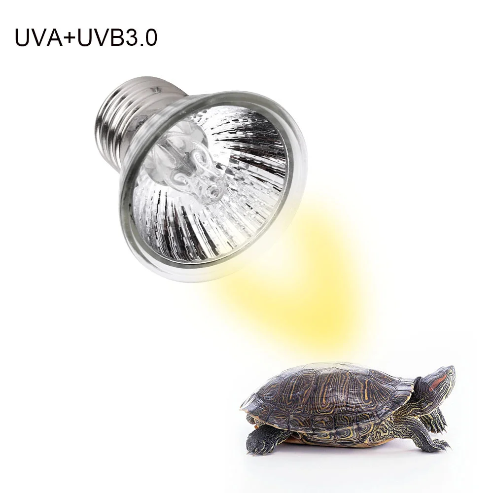 Hot Reptile Lamp 25/50/75W UVA+UVB 3.0 Pet Heat Lamp Bulb Turtle Basking UV Light Bulbs Amphibians Lizards Temperature Control
