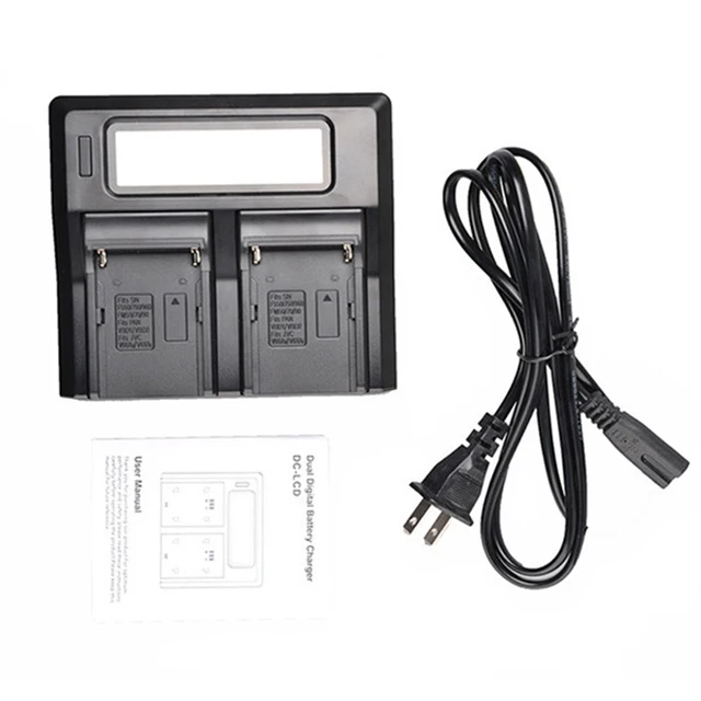 NPF Series Dual Channel Universal Camera Battery Charger for Sony NP-F550 NP-F750 NP-F960 NP-F970 NP-FW50 Battery Charger