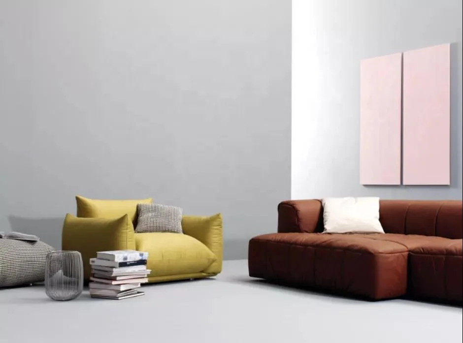 Best-selling Italian minimalist bread living room fabric soft sofa Nordic apartment villa office living room sofa