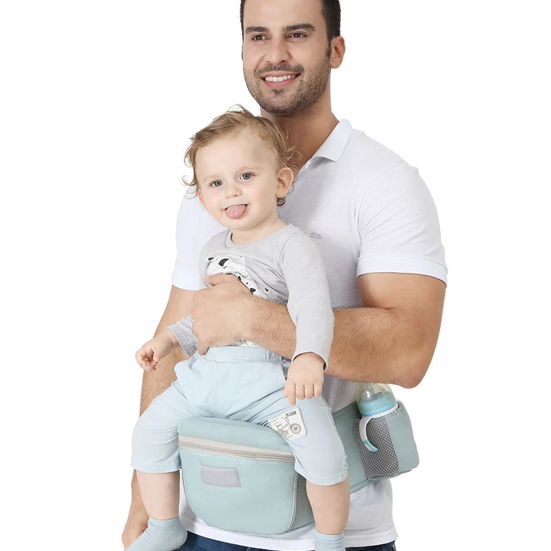 2021 best organic cotton baby carrier with Lumbar Support hipseat baby front pack carrier