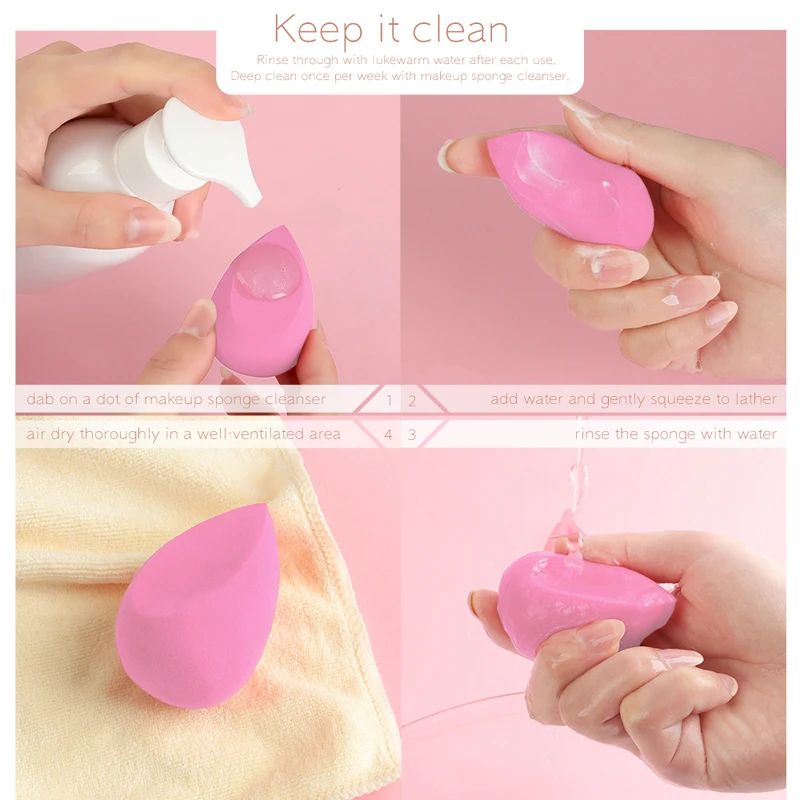 Amazon Top Seller Non- Latex Free Material Makeup Beauty Sponge With Private Label