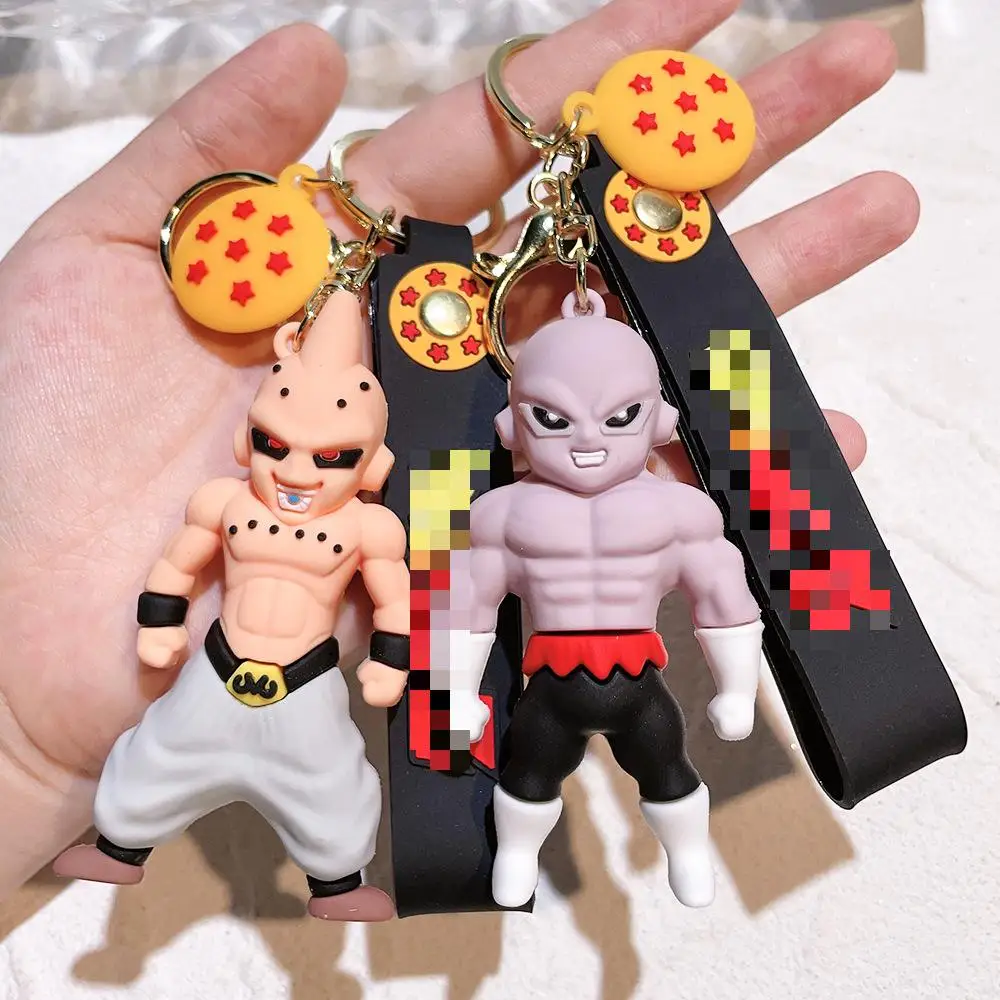 Wholesale 3d Cartoon Pvc Anime Dragon Balls Keychain Car And Bag Tag Goku Doll Pendant Rubber Car Keychain Toy Wholesale