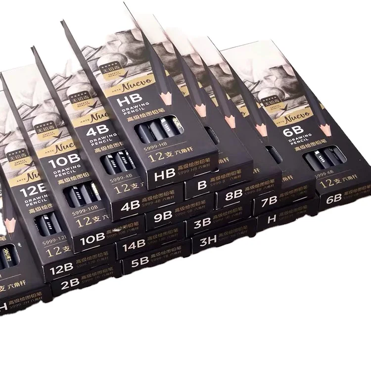 Art Supplies Graphite Drawing Pencils and Sketch Graphite Pencil Set,12 Graphite Pencils (2H, HB, B, 2B, 3B,4B,5B, 6B)