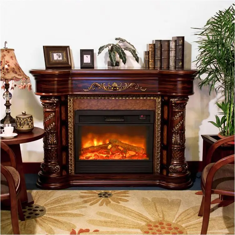 Wood Fireplace Stone Round Corten Steel Wooden Black Heater Bio Ethanol Living Room Hanging Set Tabletop Artificial Fireplace