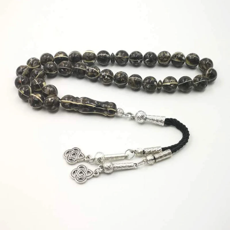 
Мужские мусульманские четки Tasbih из черной ракушки, высококачественные четки Рамадана, мусульманские четки, 33 мусульманские четки, ювелирные изделия, браслет 