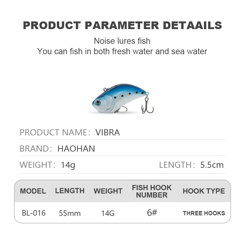 FACTORY WHOLESALE VIB LURE  FASTER SINKER 14g NOISY LURE BUILT IN BEADS VIB FISHING LURE VIB