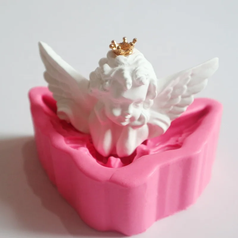 Little Angel Handmade Soap Mold Bear Boy Angel Raccoon Girl Soap Milk Soap Silicone Mold Custom