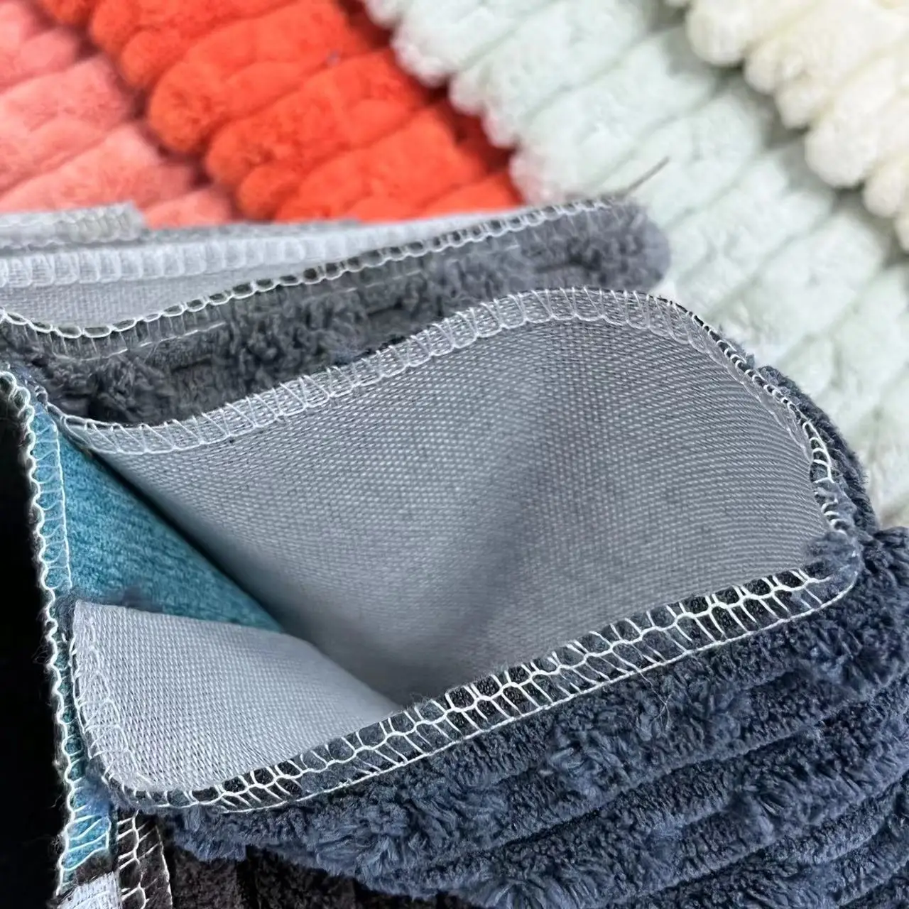 Comfortable corduroy  woven wide usage sofa pillow home textile solid color thick corduroy fabric