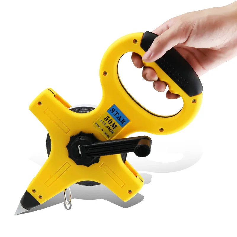 Custom 30m 50m 100m Plastic Shelf Stainless Steel Hand-operated Measuring Tape Engineering Measuring Tape Inserting Floor Rule
