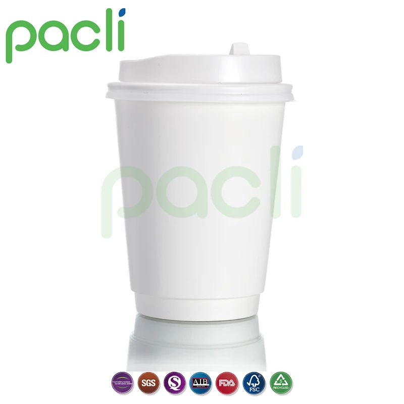 Hot sale disposable 12oz hot and cold drinking paper cup with lid