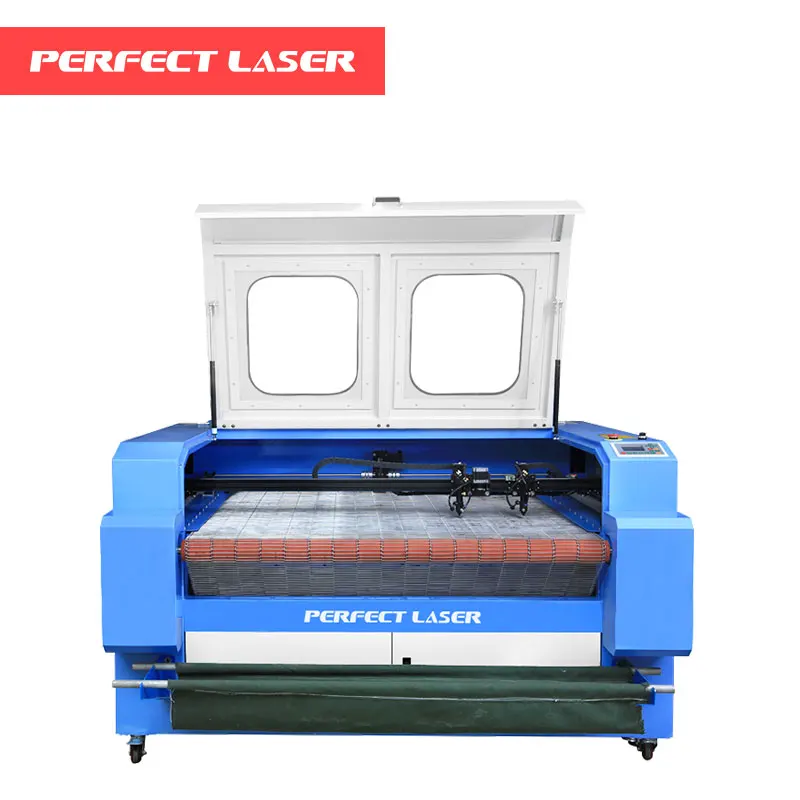 Perfect Laser Textile Cutter 80 Watt 100W 130W CO2 Laser Fabric Cloth Cutting Engraving Machine With Auto Feeding System