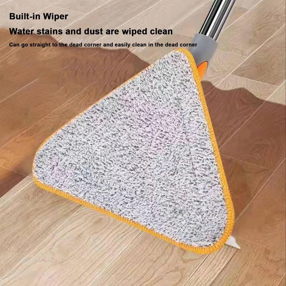 Rotatable Triangle Deep Cleaning Dry Wet Mop Window Cleaner Dust Remover Wall Mop Long Handle Mop