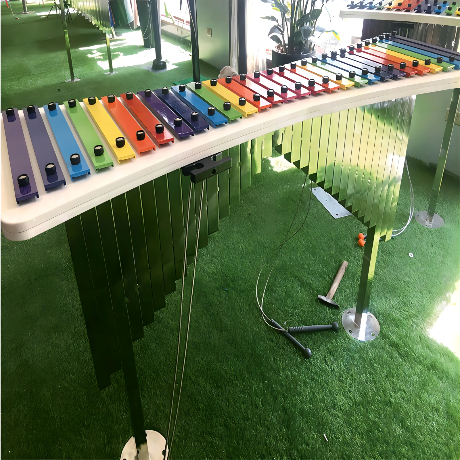 Outdoor Kids Park Playground Galvanized Steel Harp Percussion Toy Musical Instrument