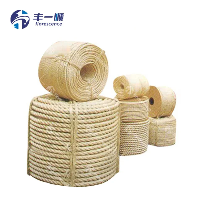 full applications 4mm - 36 mm synthetic natural 3 strand 4 strand twisted sisal hemp barrier rope