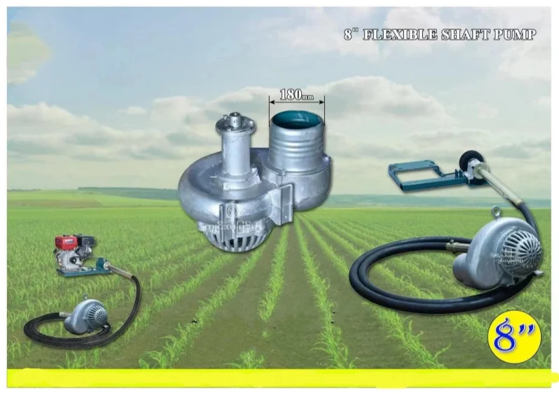 Double intake Agricultural flexible shaft 8 inch water pump 6 meter
