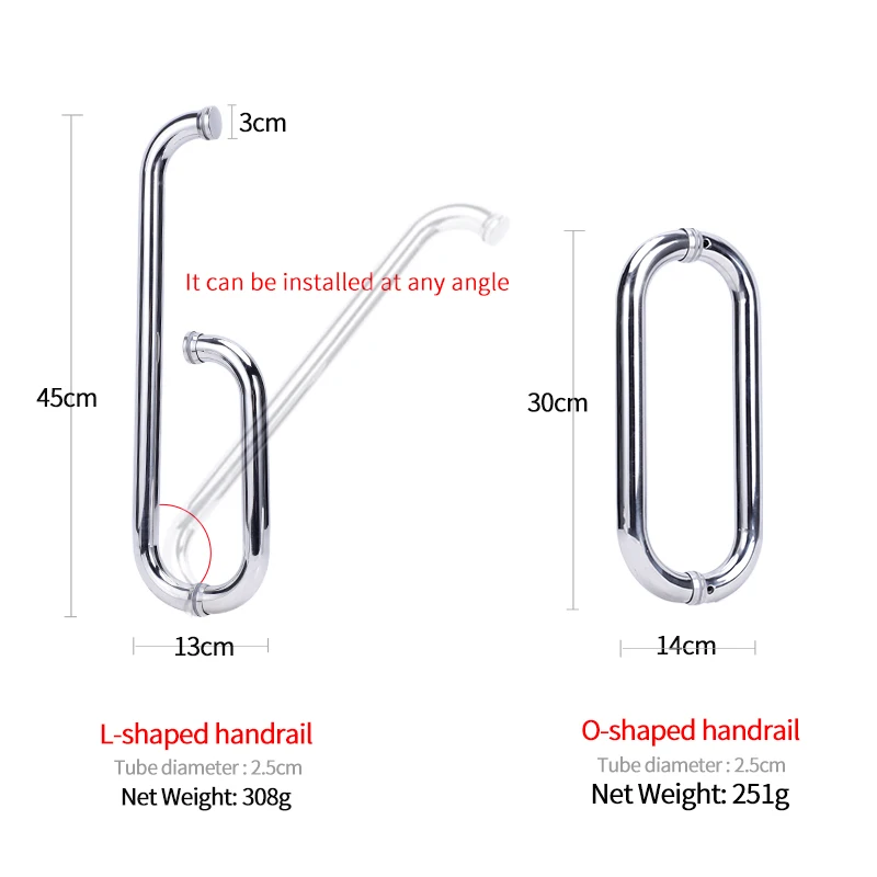 Hotel Bathtub Stainless Steel Bathroom Shower Handle Grab Bar Handrail
