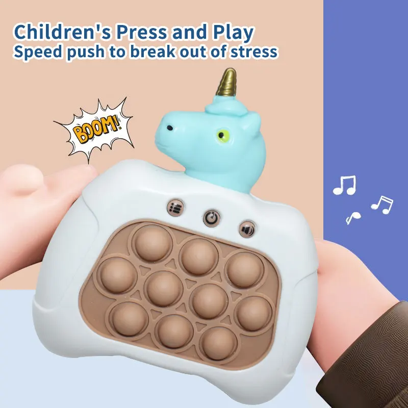 Hot Speed Push Music Game Machine Educational Plastic Toy for Children to Exercise Hands and Brains by Pressing Buttons