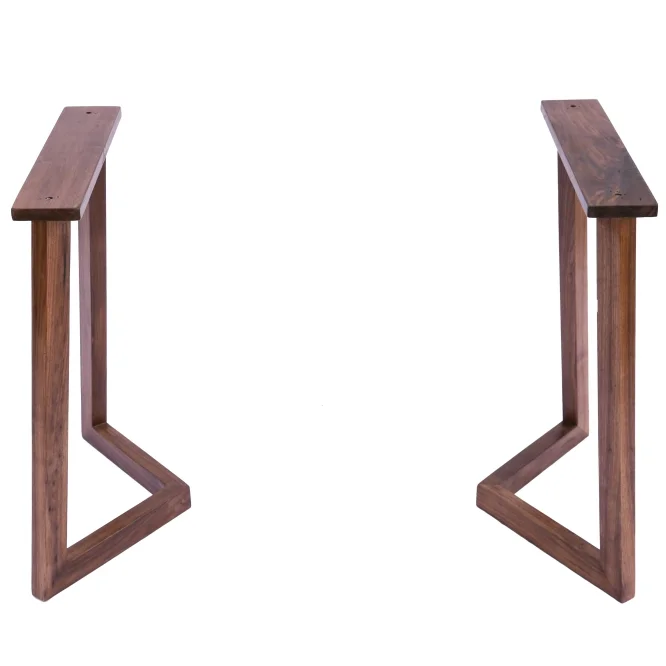 Black walnut  rustic style table desk legs