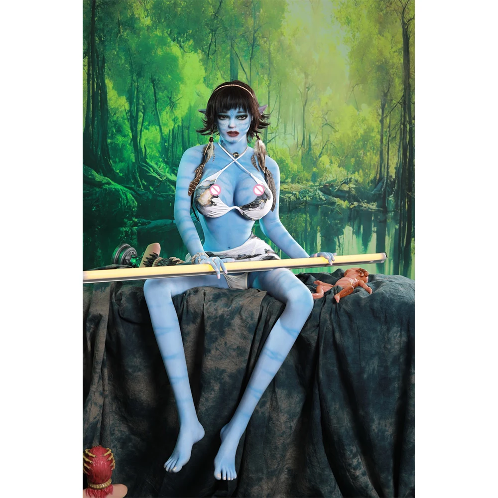 Sale Full TPE Blue 165 Big Breast Lifelike Love Sex Dolls US Overseas Warehouse