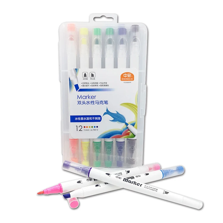 Dual Tip Multi Color Fabric Markers Permanent Textile Marker Pen