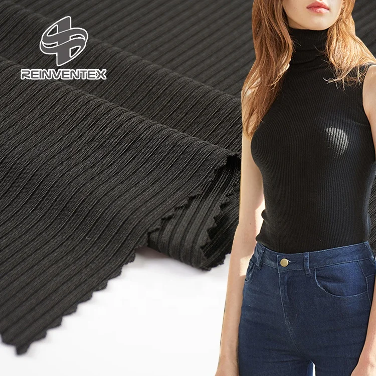 4140 Professional supplier lightweight garment dresses trousers 3x2 rib knit poly spandex blend fabric