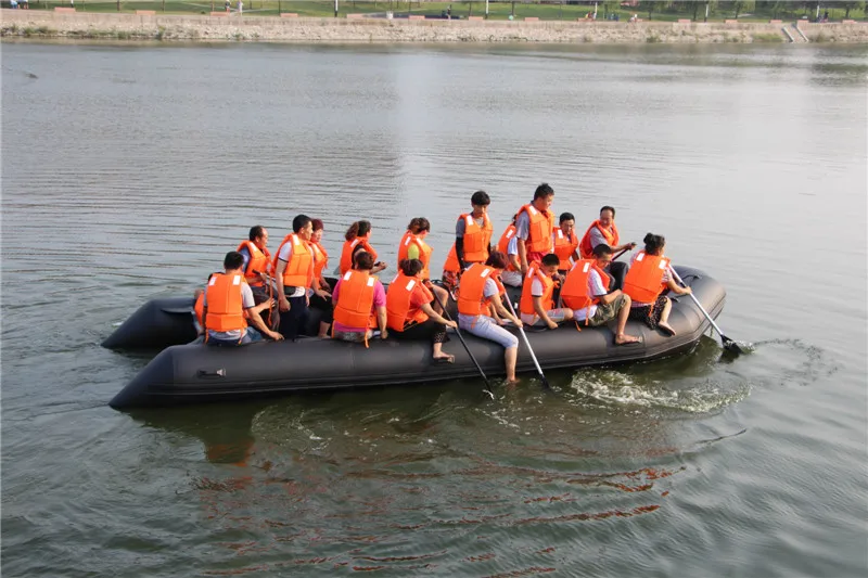 Large long 6m 7m 8m 9m 10m inflatable boat aluminium/plywood floor with CE certificate for sale