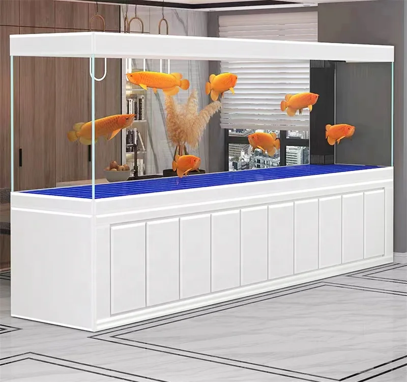 Rectangular Aquarium Led Light Cycle Filter Floating Lid Fish Tank Glass Carton Box Aquariums & Accessories Customized Size