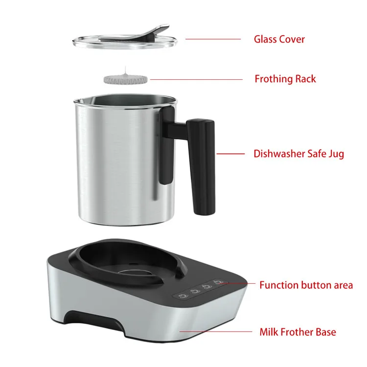 Automatic Hot Cold Frothing NEW Stainless Steel Milk  Temperature Control Electric  Machine For Milk trother