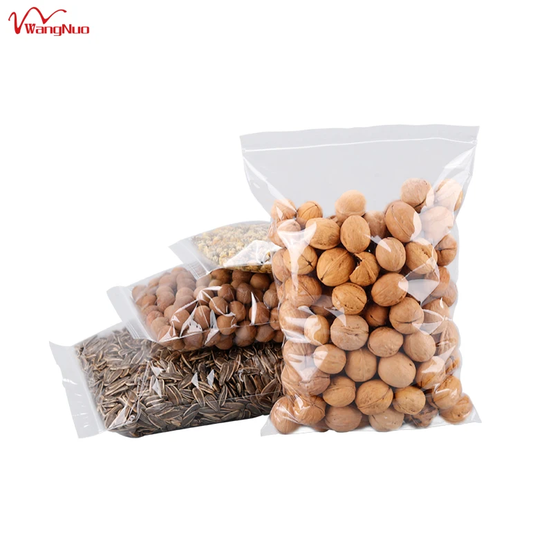 High Permeability Transparent Food Dustproof Storage Self Sealing Zip Lock Plastic PP Packaging Bags