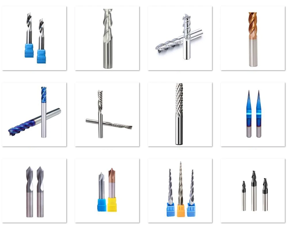 3.175mm 1/8 shank Carbide Single-edged milling cutter for aluminum alloy plastic plate engraving machining tools