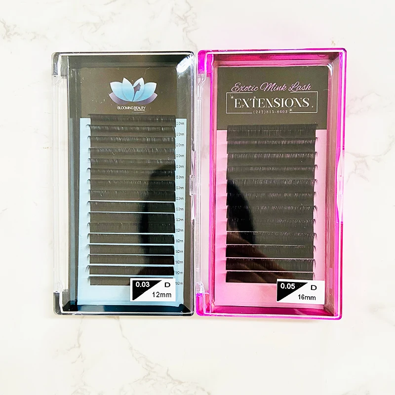 Wholesale Korean PBT Classic Lash Extensions Trays Dark Matte Eyelash Extension