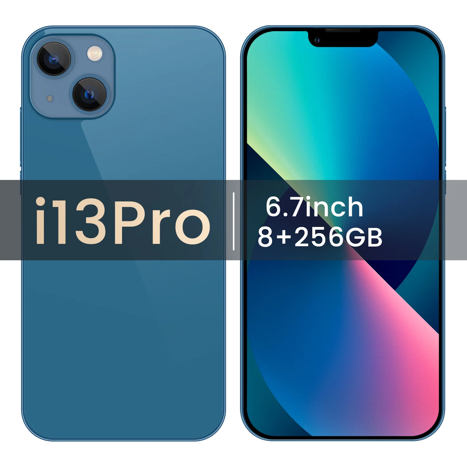 2021 оригинальный телефон i13 Pro 6 7 дюймов Android смартфоны 12 Гб + 512 ГБ 10 ядер 5G LET сотовые телефоны 2 камеры