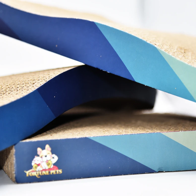 Customized Cat Cardboard Scratcher Small Cats Scratcher Toys Corrugated Paper Cat Scratch Mat