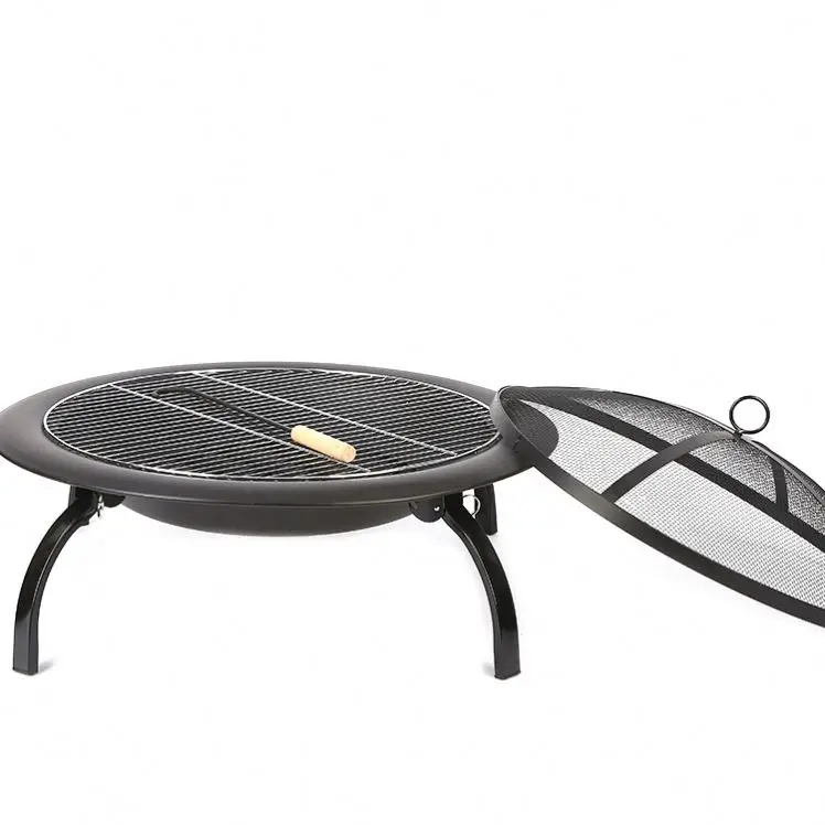 Outdoor folding small cast iron 26 inch Charcoal BBQ Fire pit bowl for barbecue